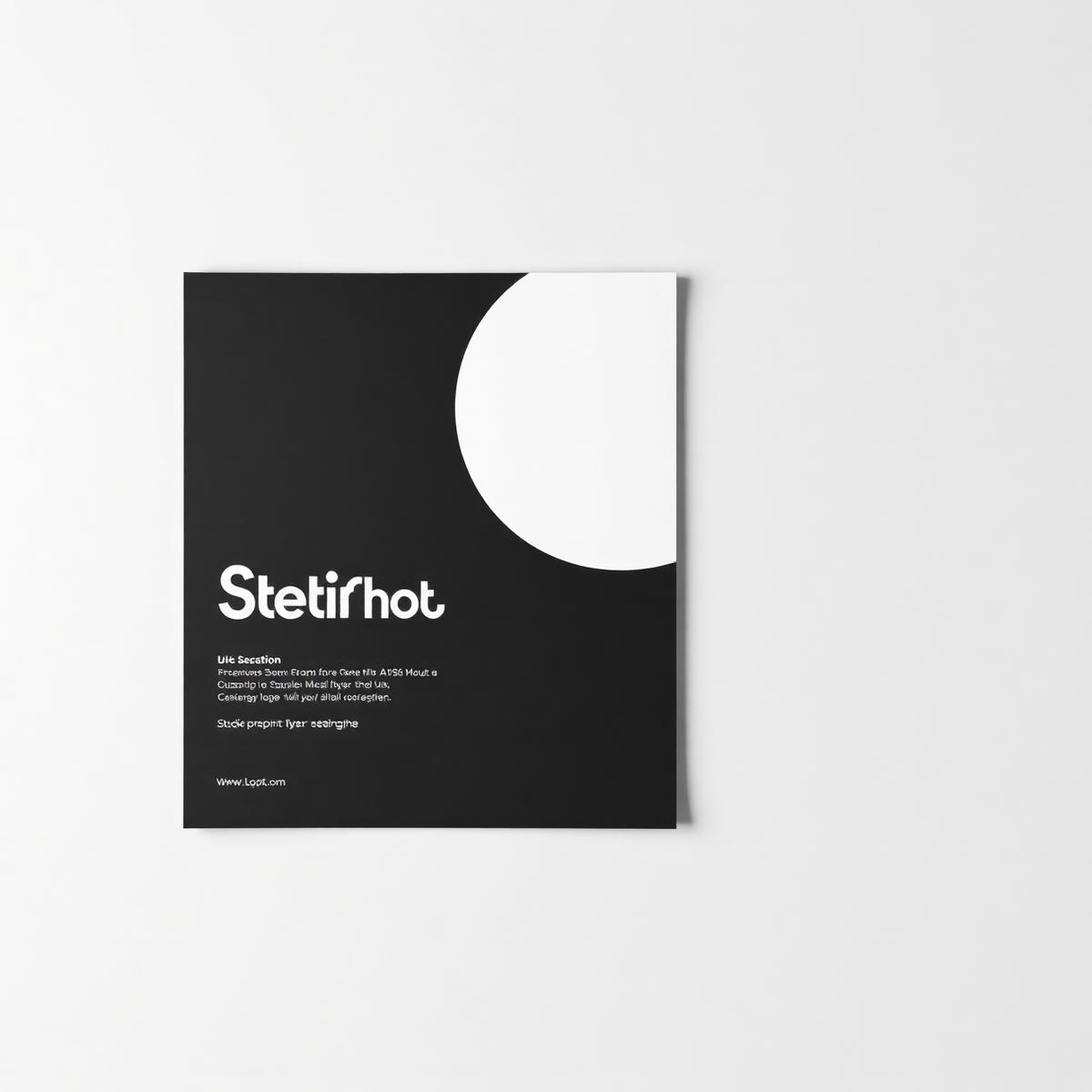Minimalistisches Flyer-Design in Schwarz-Weiß von Eder Web & Design